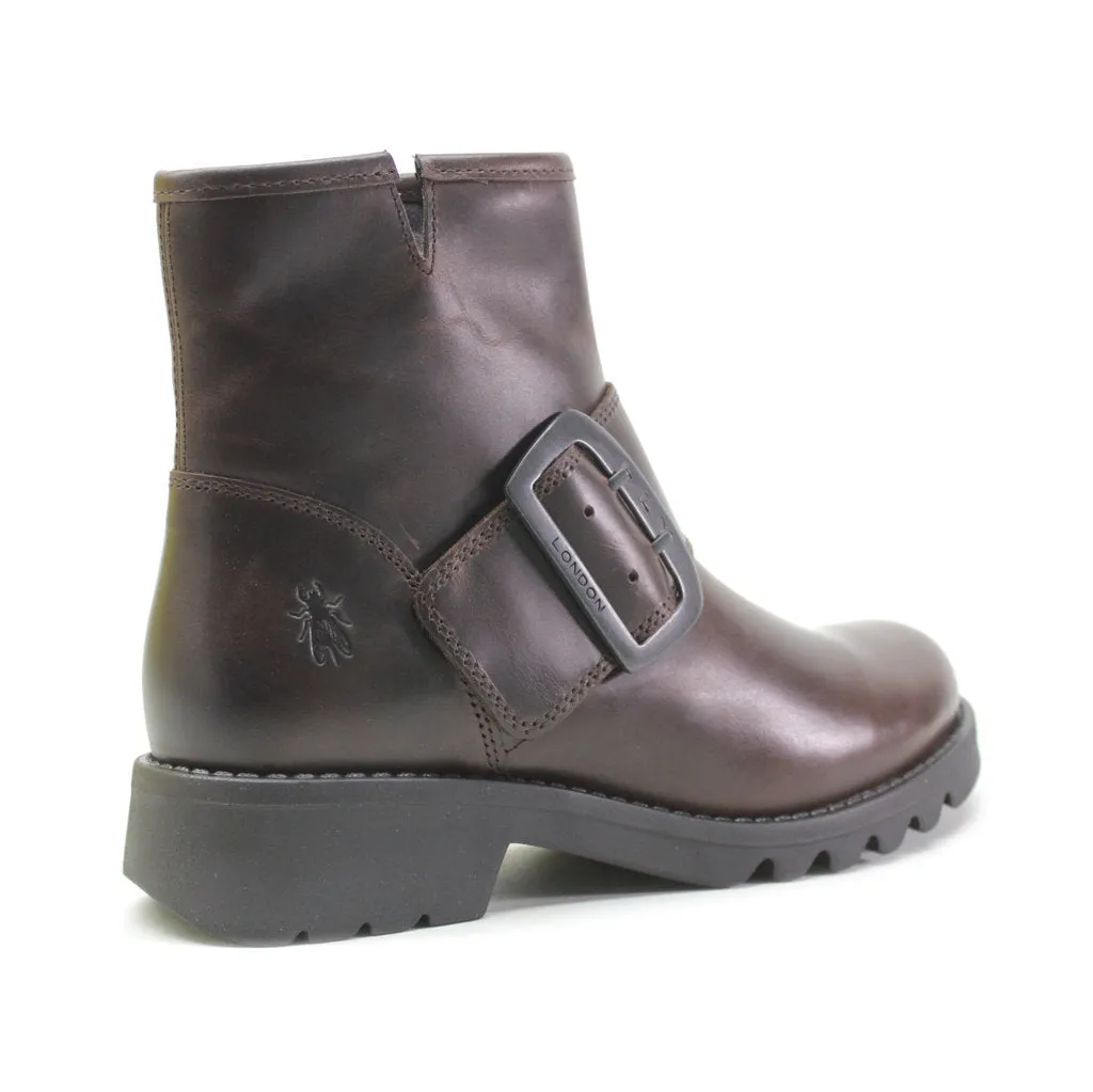 Fly London Rily991Fly Leder Damen Schnallenriemen Knöchelstiefel