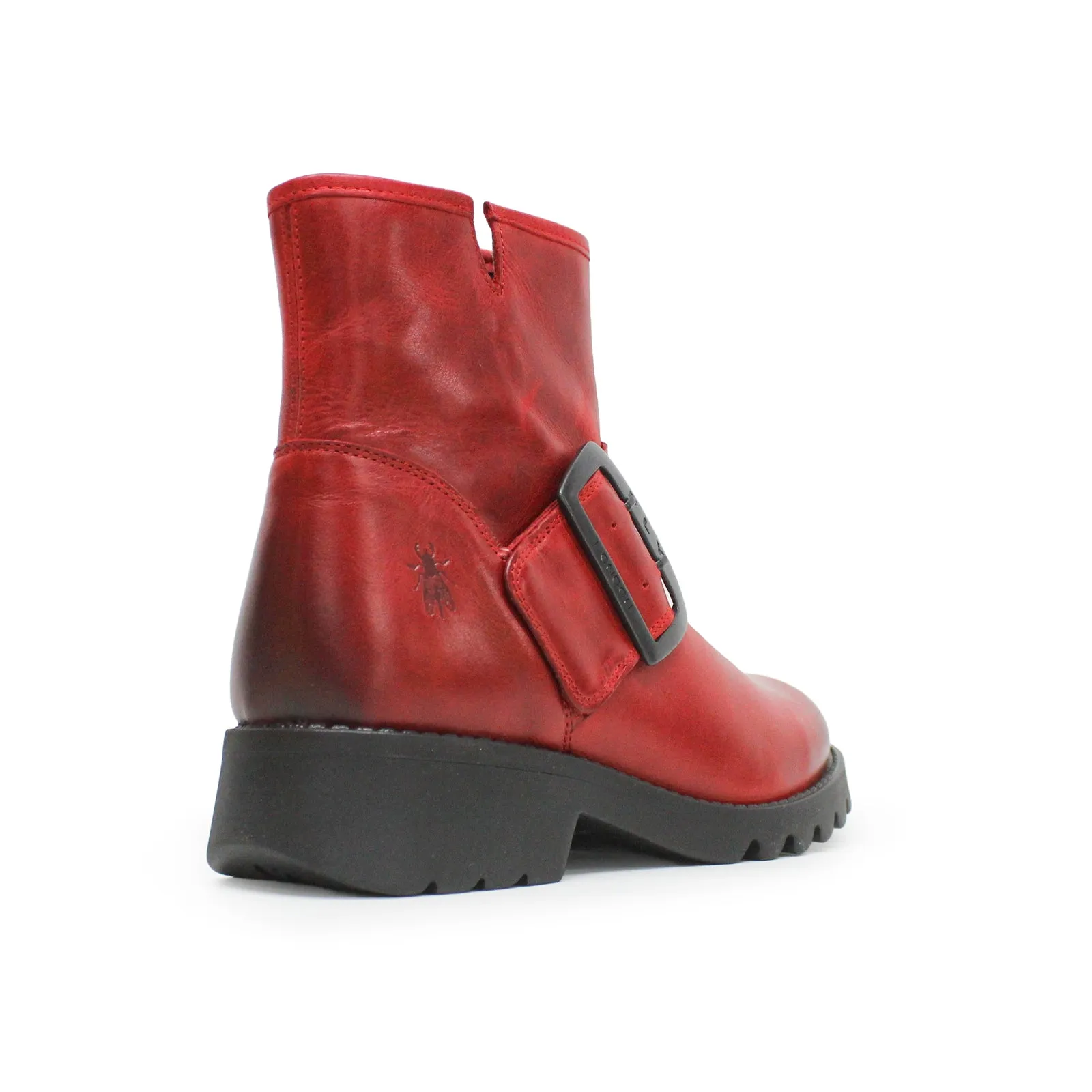 Fly London Rily991Fly Leder Damen Schnallenriemen Knöchelstiefel
