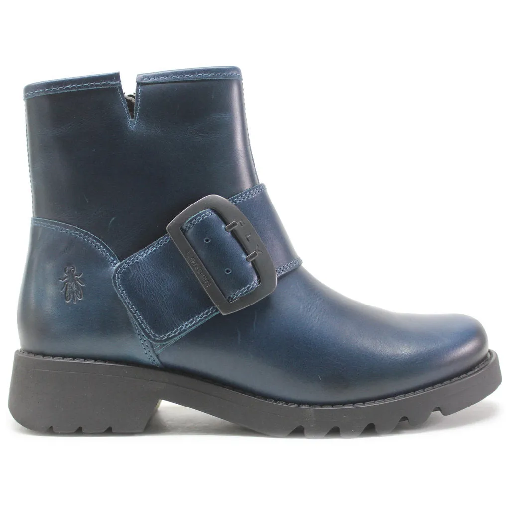 Fly London Rily991Fly Leder Damen Schnallenriemen Knöchelstiefel
