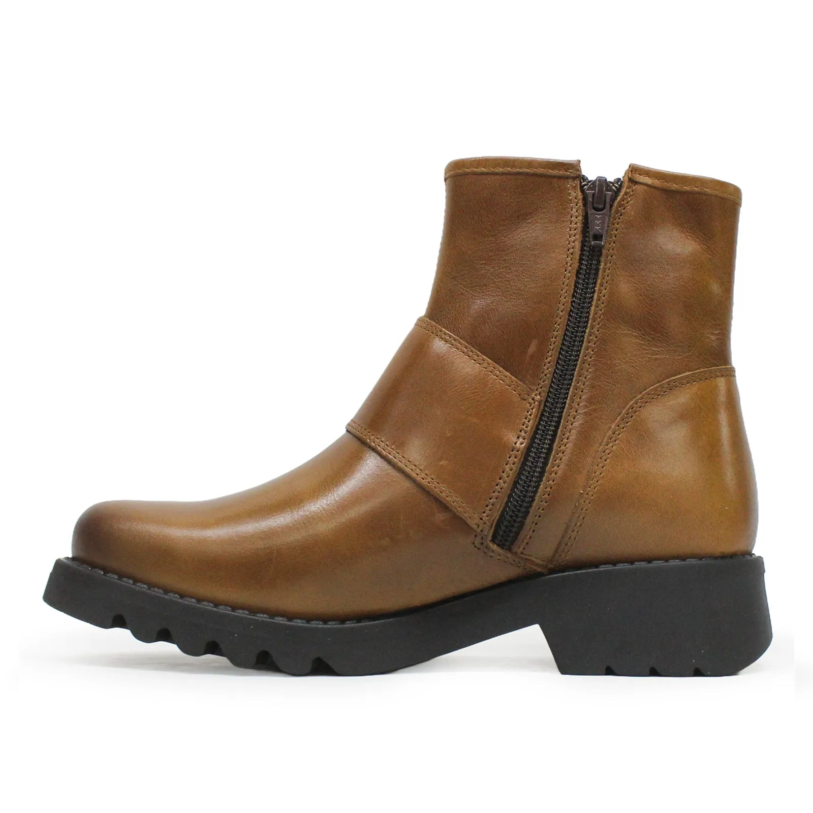 Fly London Rily991Fly Leder Damen Schnallenriemen Knöchelstiefel