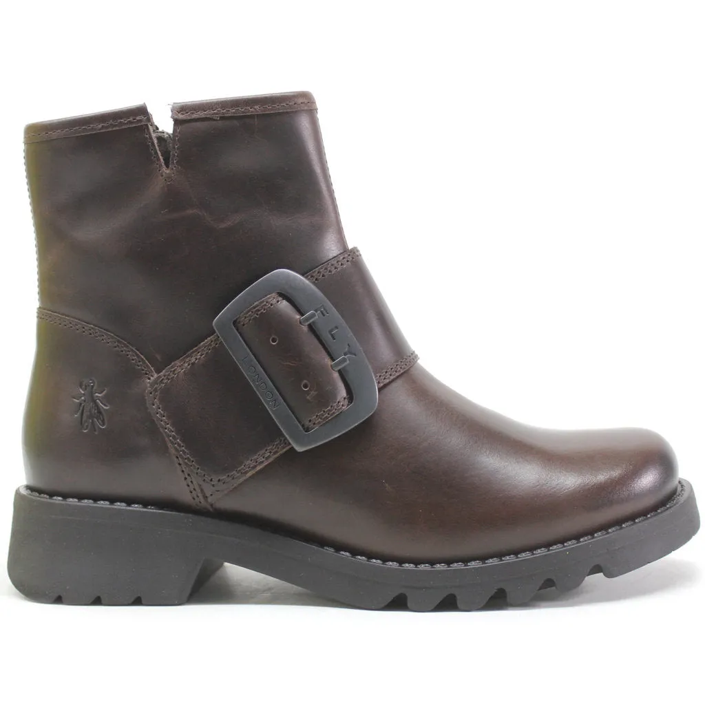 Fly London Rily991Fly Leder Damen Schnallenriemen Knöchelstiefel