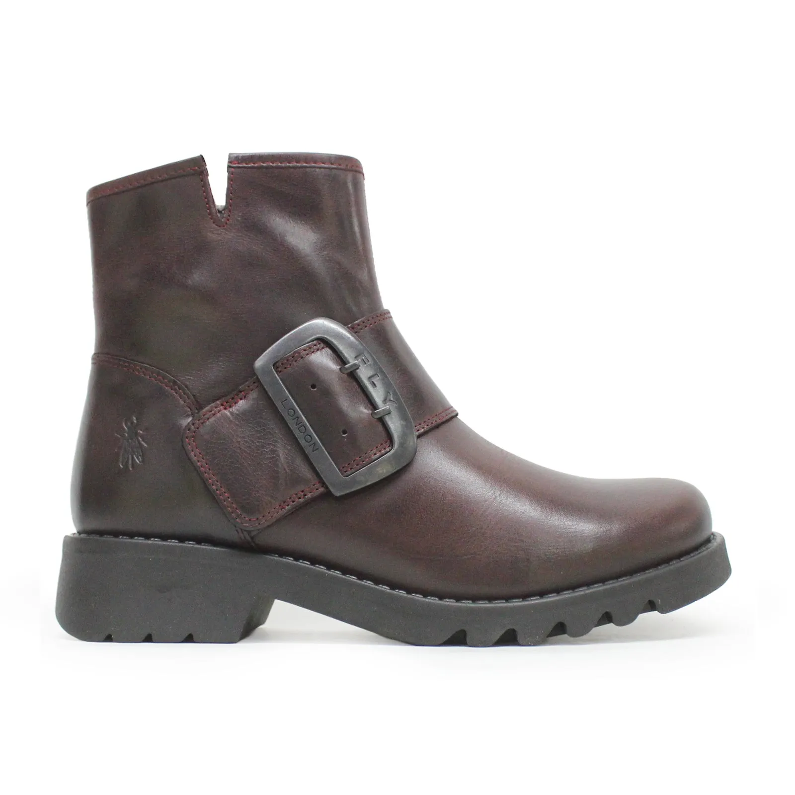 Fly London Rily991Fly Leder Damen Schnallenriemen Knöchelstiefel
