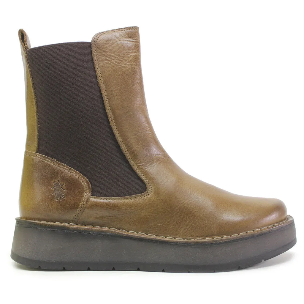 Fly London Ruba100Fly Rug Leder Chelsea-Stiefel für Damen