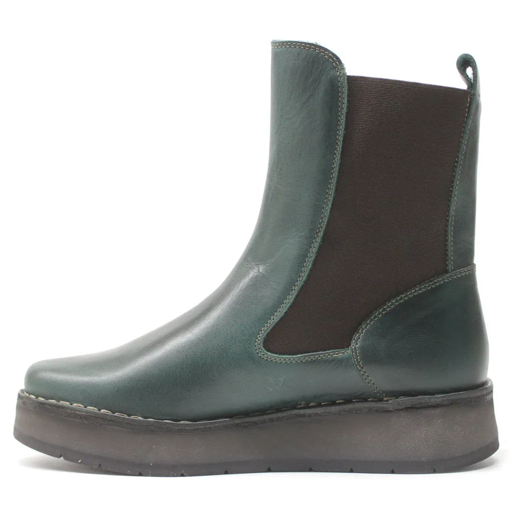 Fly London Ruba100Fly Rug Leder Chelsea-Stiefel für Damen