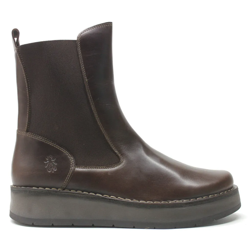Fly London Ruba100Fly Rug Leder Chelsea-Stiefel für Damen
