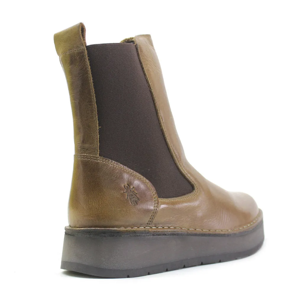 Fly London Ruba100Fly Rug Leder Chelsea-Stiefel für Damen