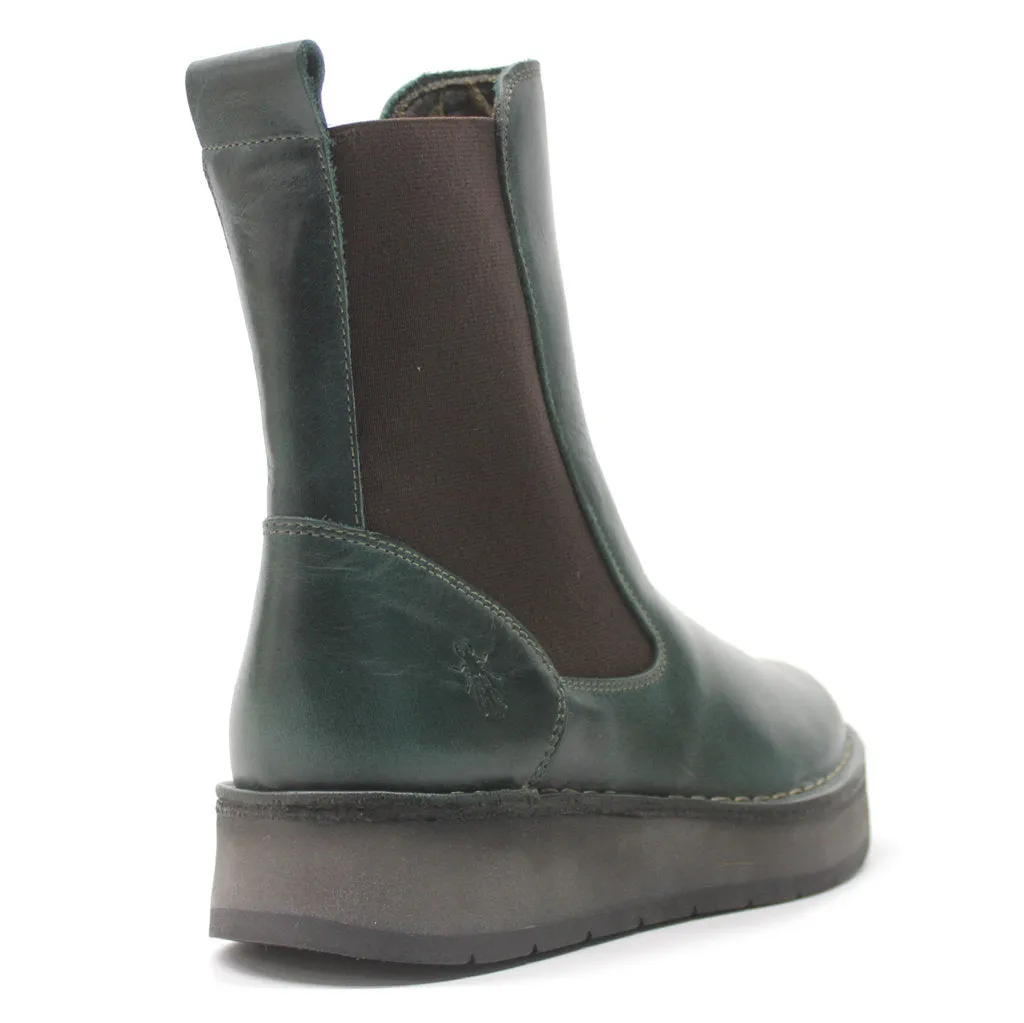 Fly London Ruba100Fly Rug Leder Chelsea-Stiefel für Damen