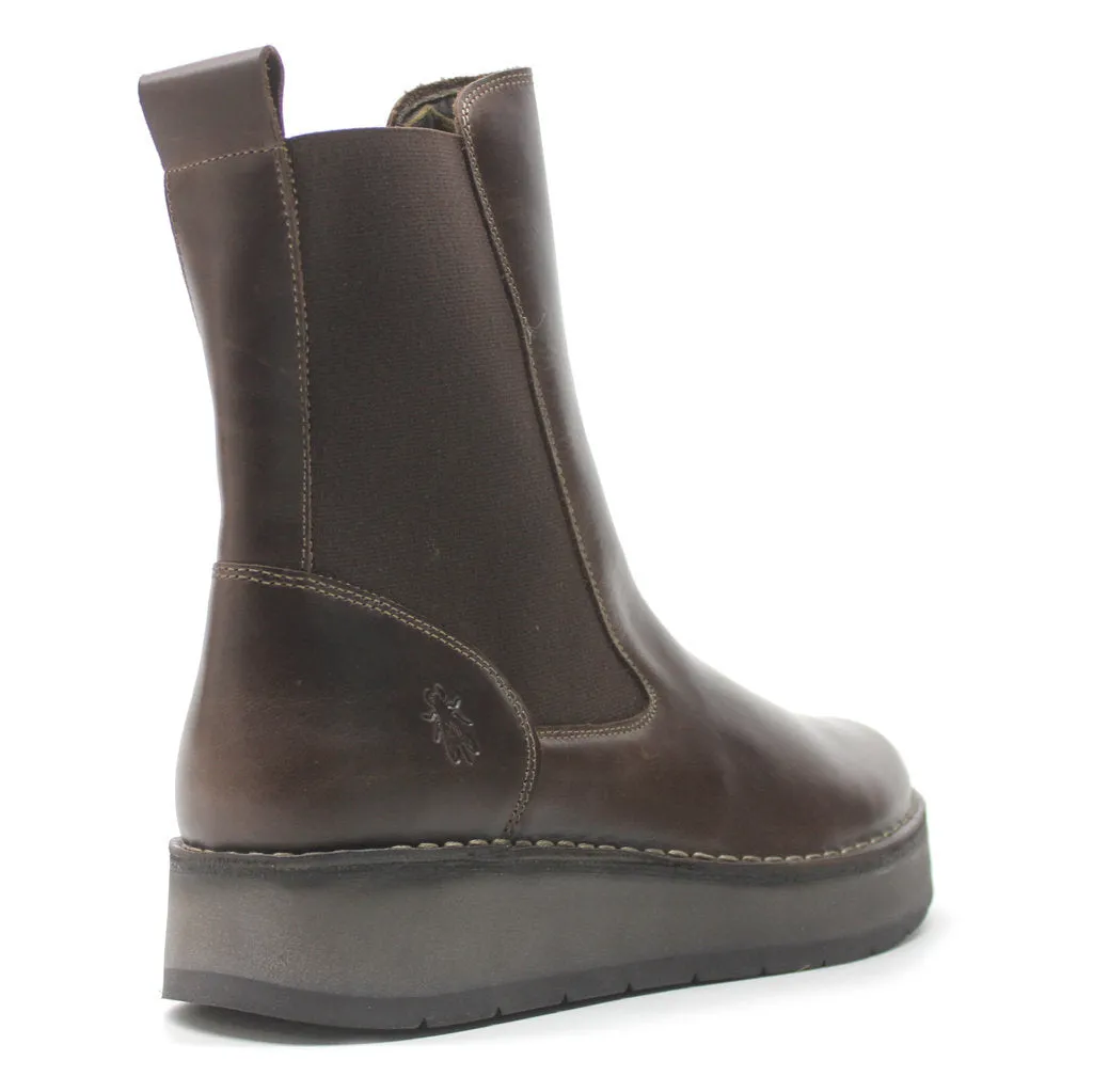 Fly London Ruba100Fly Rug Leder Chelsea-Stiefel für Damen