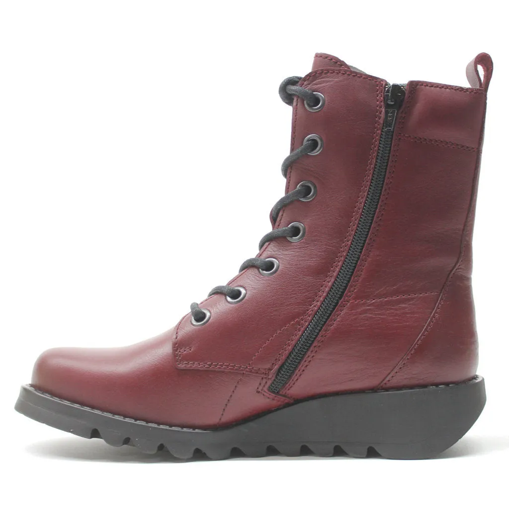 Fly London Silf015Fly Leder Keilabsatz Stiefeletten für Damen