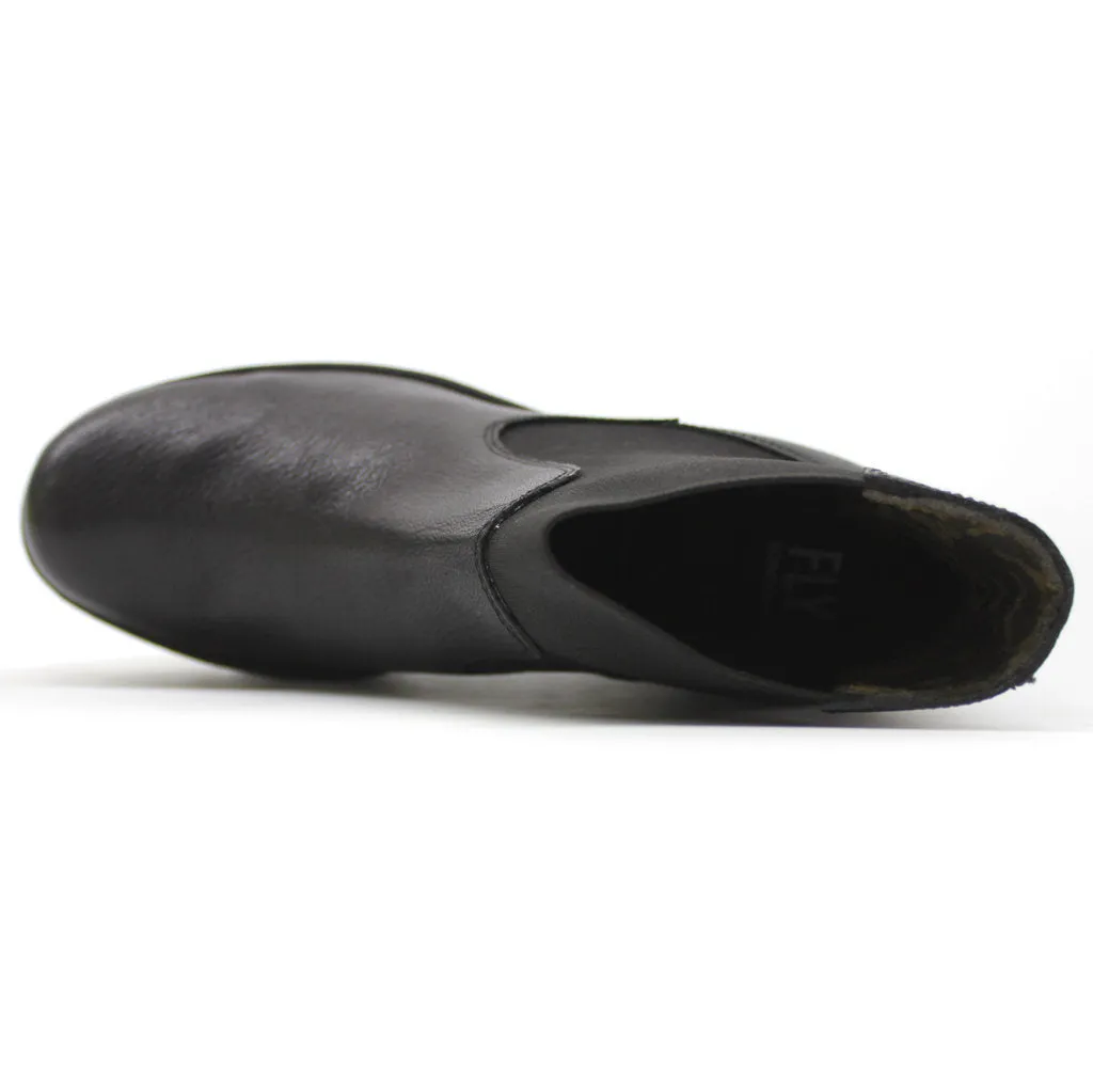 Fly London Yade398Fly Leder Chelsea-Stiefel mit Keilabsatz für Damen