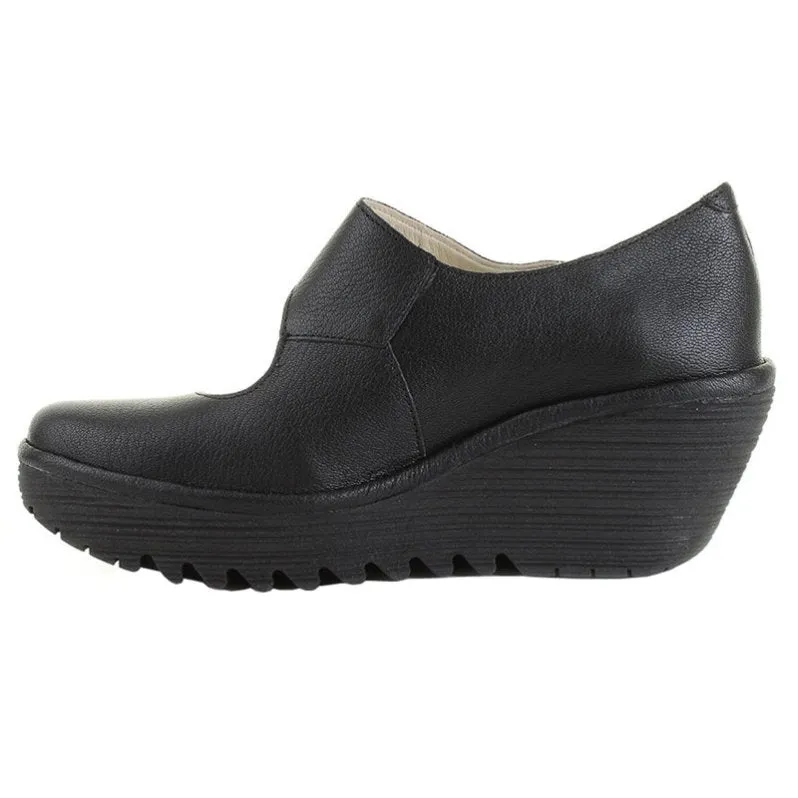 Fly London Yasi682Fly Leder Damen Keilabsatz Schuhe