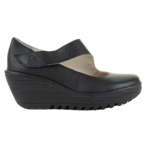 Fly London Yasi682Fly Leder Damen Keilabsatz Schuhe