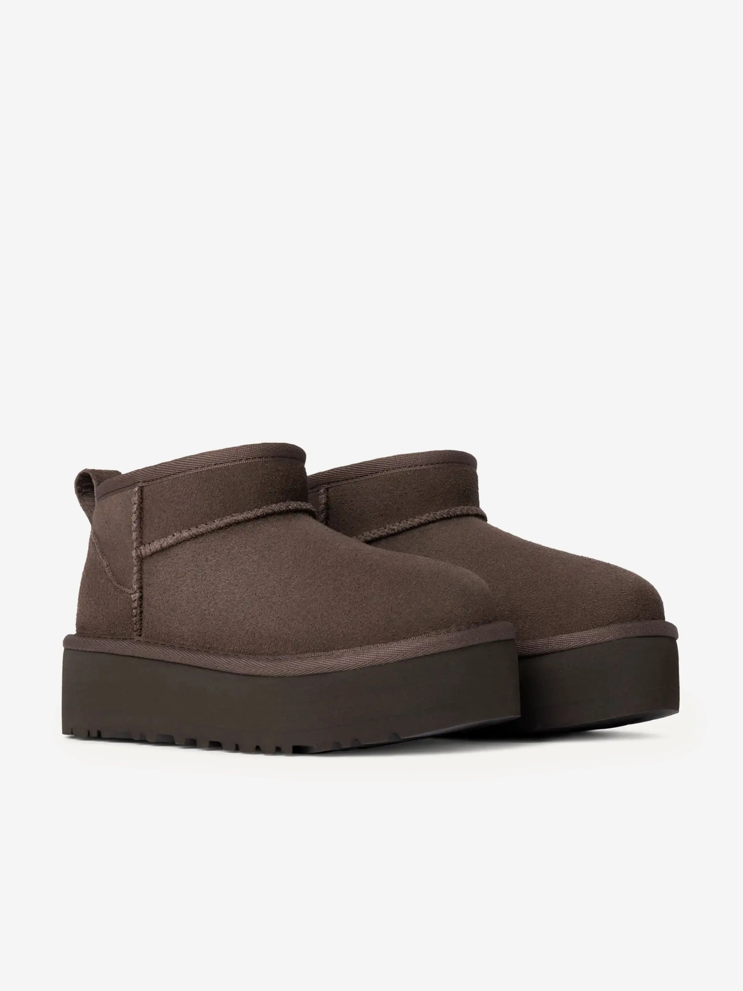 Klassische Ultra-Mini-Plattformstiefel für Mädchen in Braun