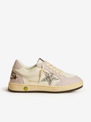Mädchen Leder Ballstar Turnschuhe in Weiß