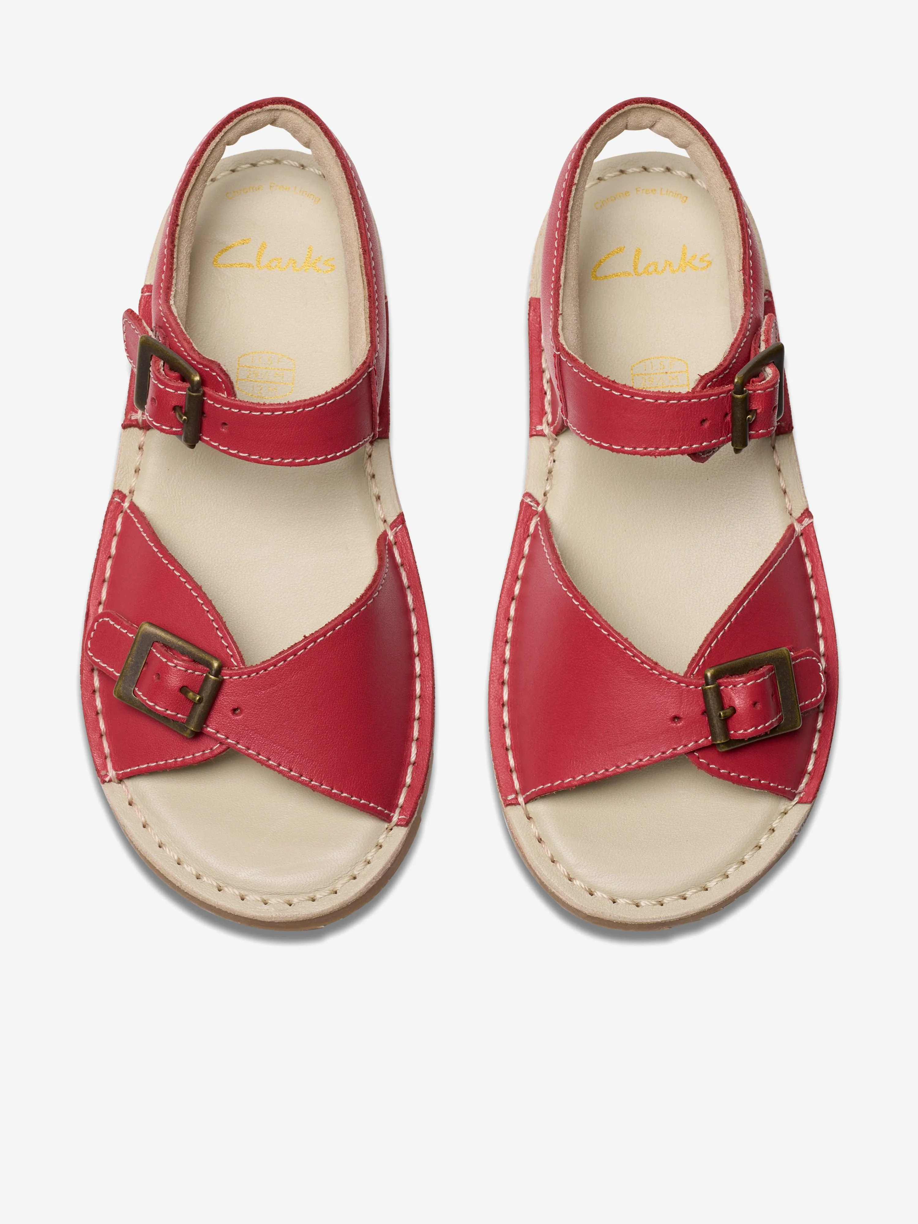 Rote Ledersandalen für Mädchen im Play Sun Reef-Stil