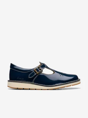 Mädchen Patent Fröhlicher Sprung T-Bar Schuhe in Marineblau