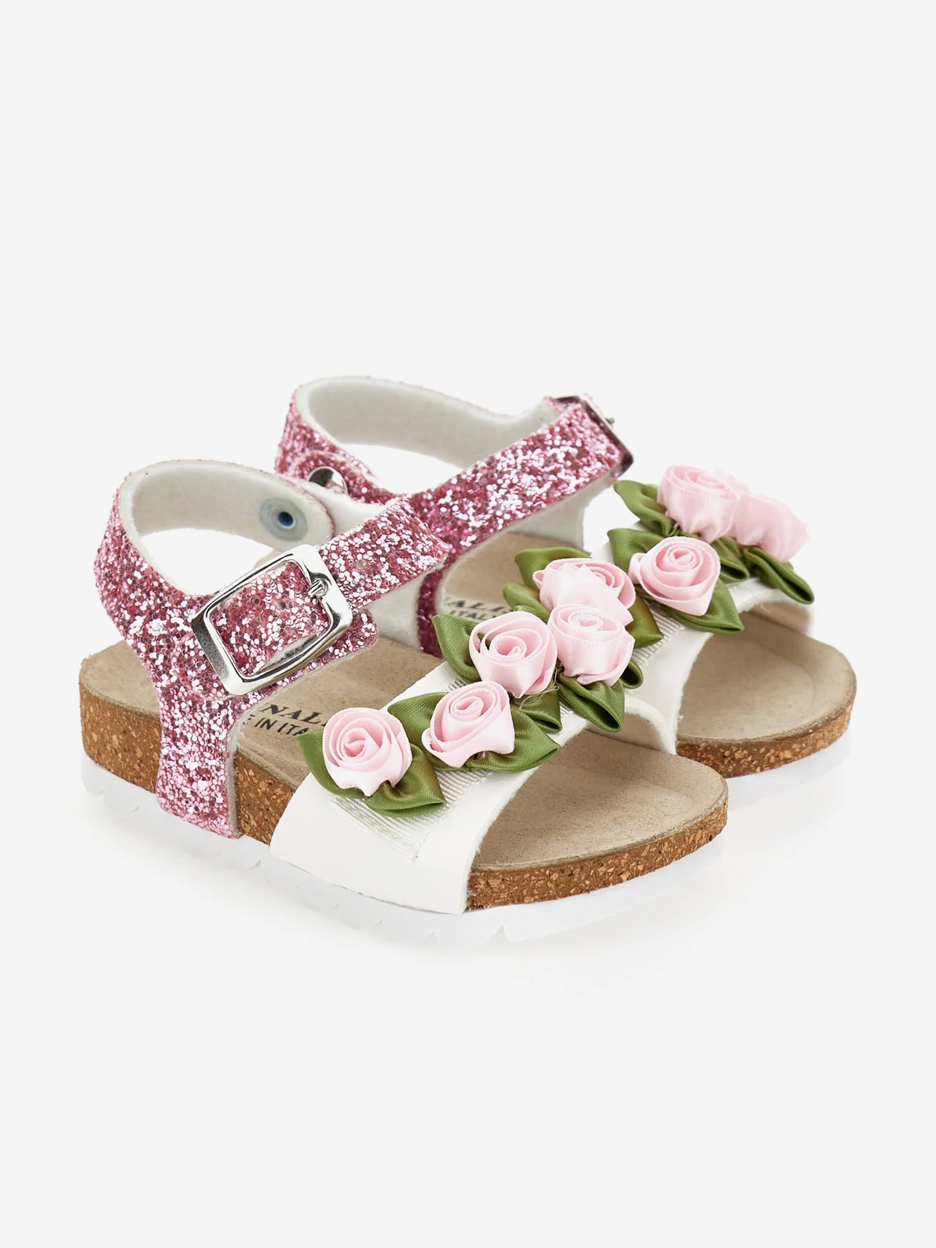 Mädchen Rose Glitzer Sandalen in Rosa