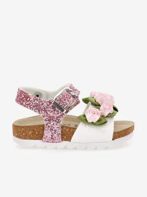 Mädchen Rose Glitzer Sandalen in Rosa