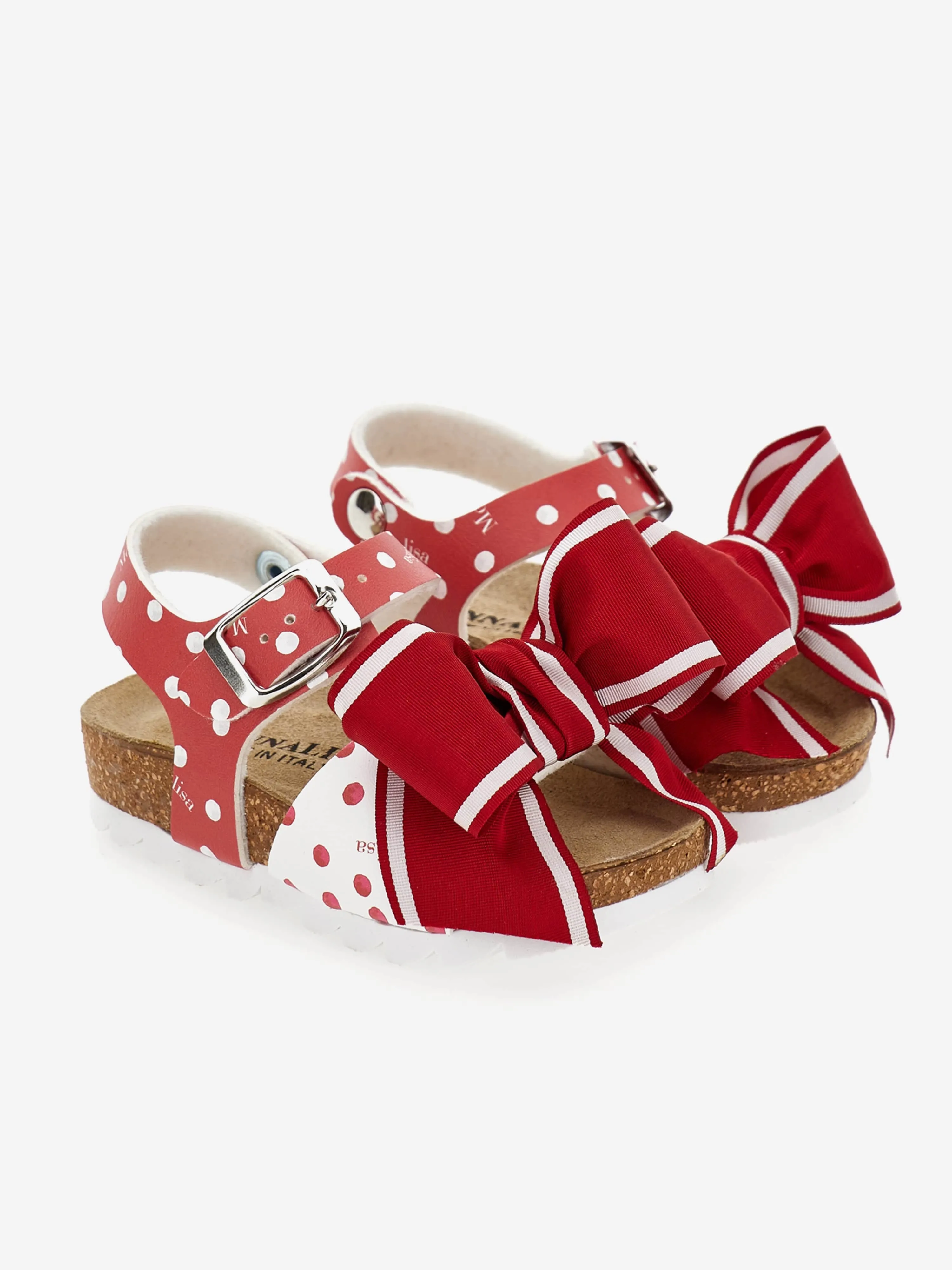 Mädchen Spitzenschleife Sandalen in Rot