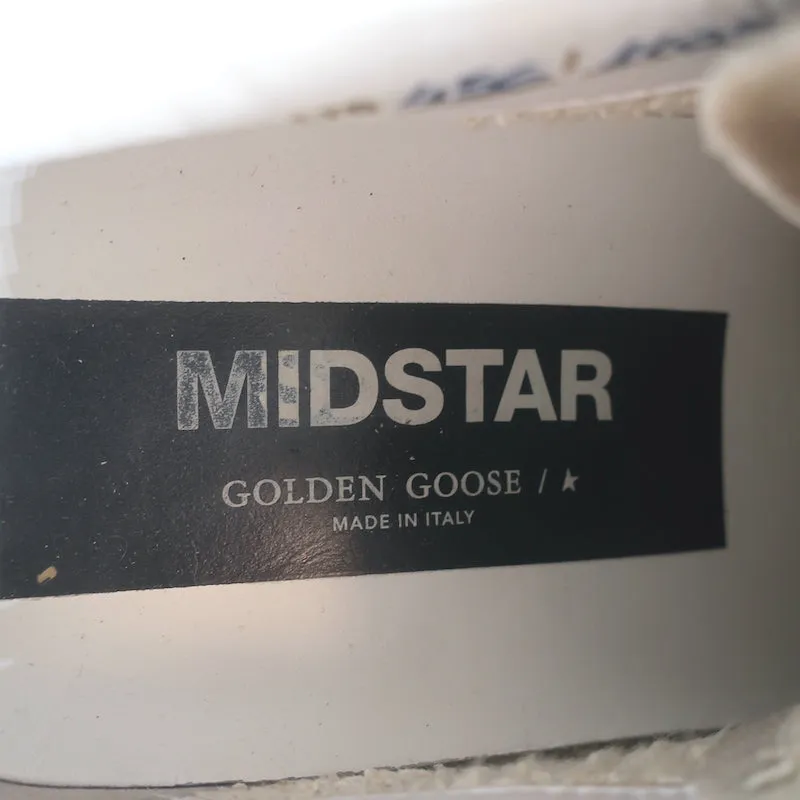 Golden Goose Heart of Gold Mid Star Sneakers Weiß & Rosa Leder Größe 35