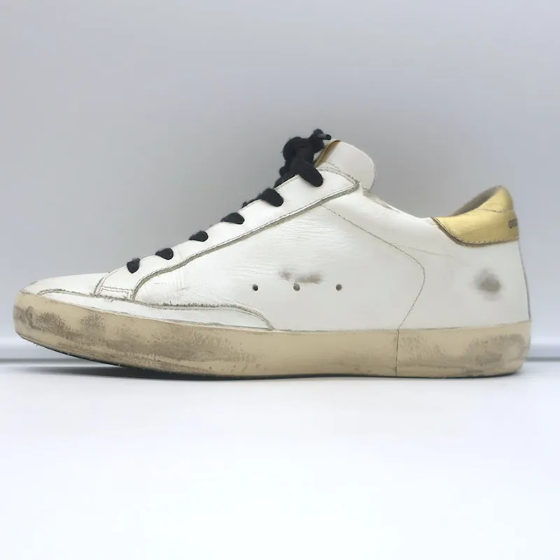 Golden Goose Superstar Leopard Pony Hair Star Sneakers Weißes Leder Größe 38