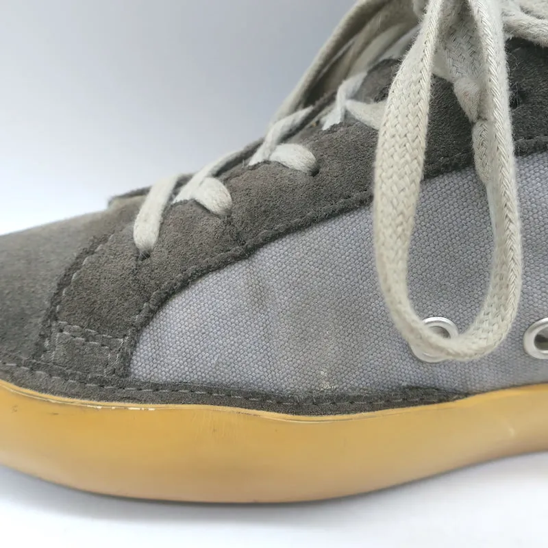 Golden Goose Superstar Low Top Sneakers Grau Canvas & Wildleder Größe 37