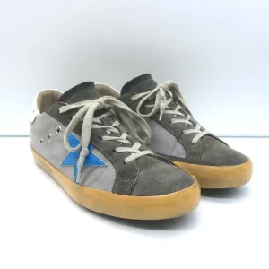 Golden Goose Superstar Low Top Sneakers Grau Canvas & Wildleder Größe 37