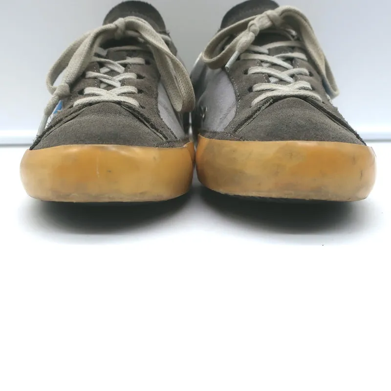 Golden Goose Superstar Low Top Sneakers Grau Canvas & Wildleder Größe 37