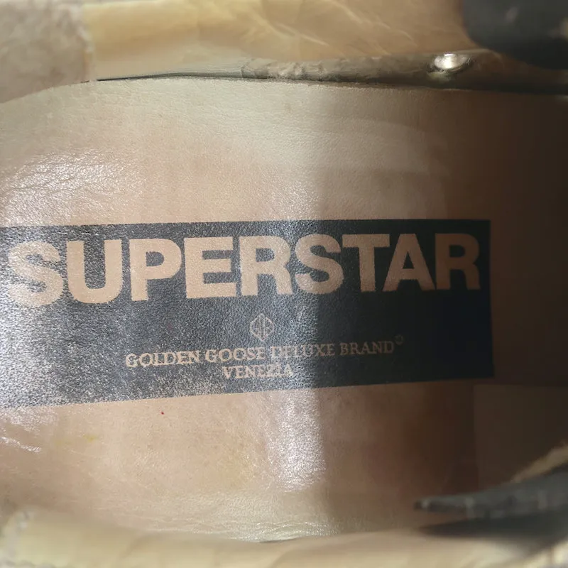 Golden Goose Superstar Low Top Sneakers Grau Canvas & Wildleder Größe 37