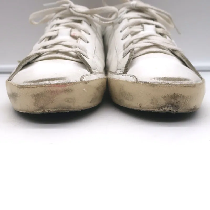 Golden Goose Superstar Tie Dye Low Top Sneakers Weißes Leder Größe 37