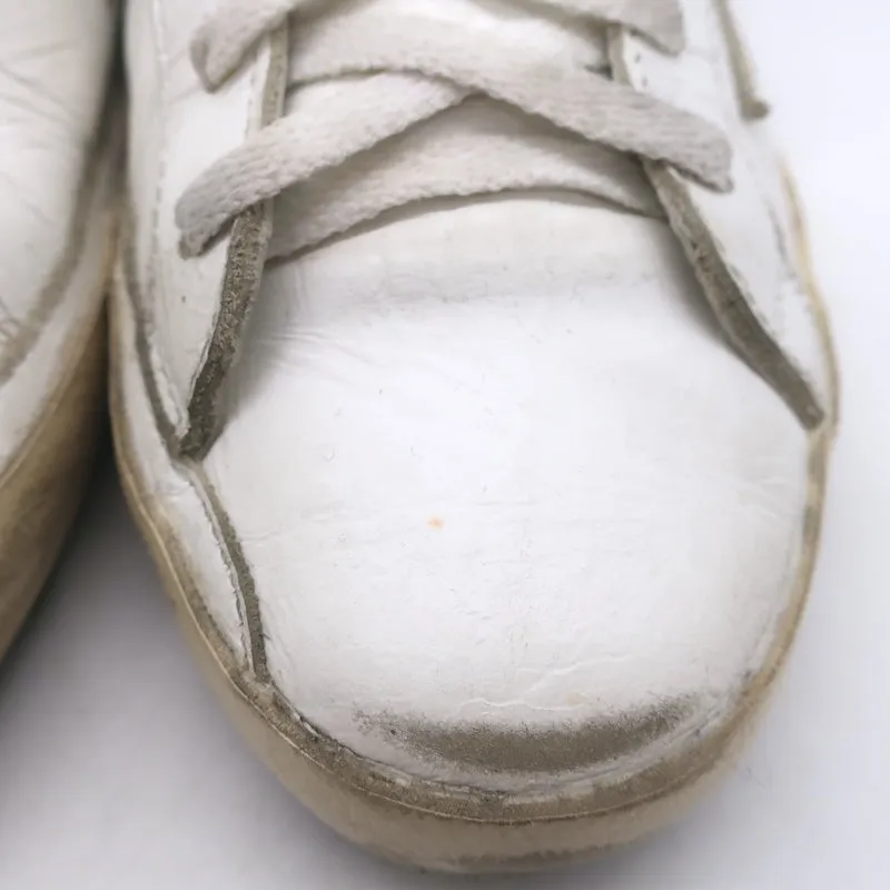 Golden Goose Superstar Tie Dye Low Top Sneakers Weißes Leder Größe 37