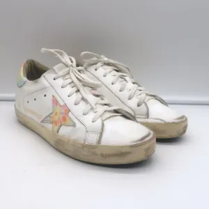 Golden Goose Superstar Tie Dye Low Top Sneakers Weißes Leder Größe 37