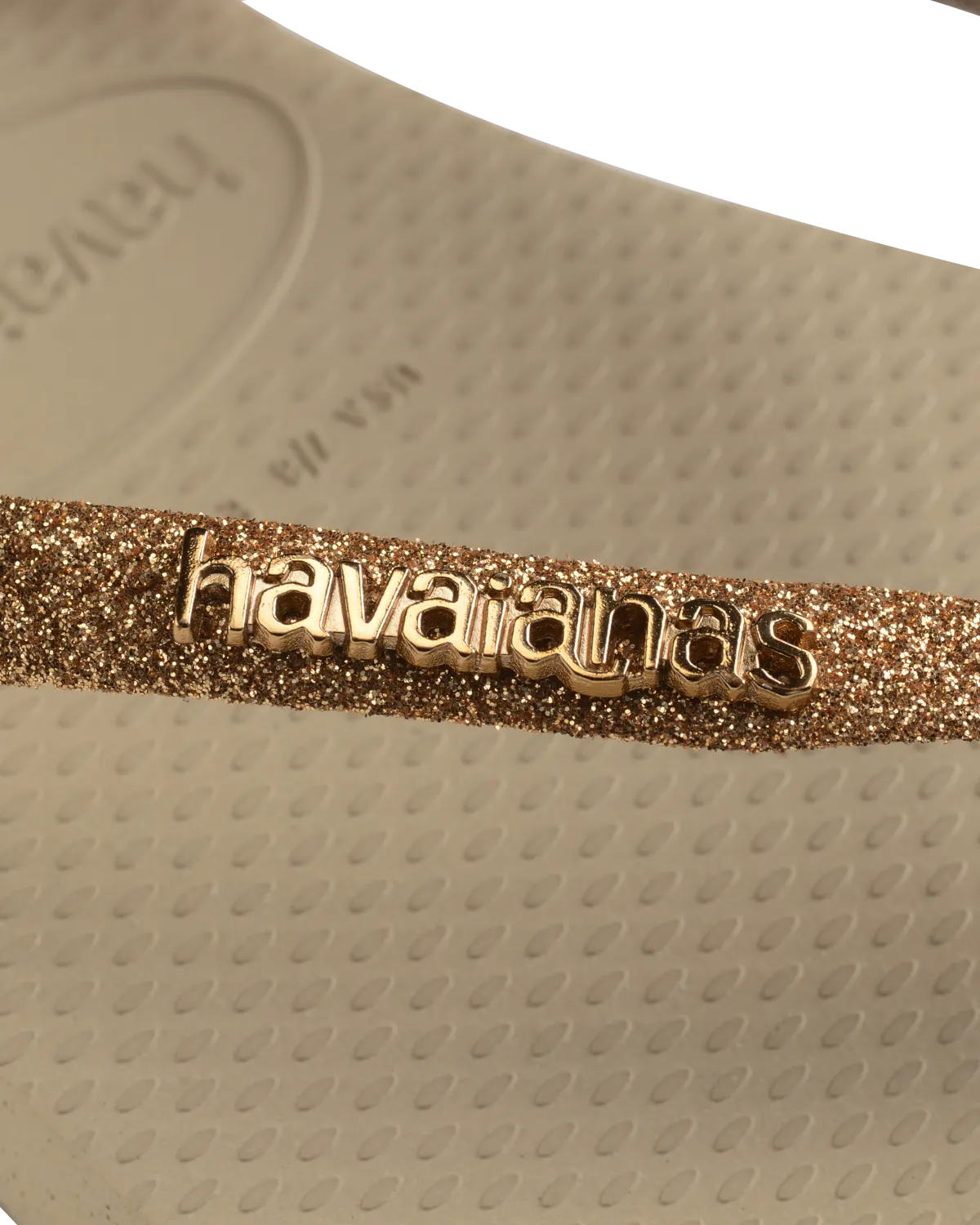 Havaianas Schuhe Slim Glitter II Flip-Flops in Sand & Gold