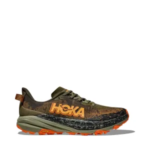 Hoka Herren Speedgoat 6 Sneaker in Antik-Oliv/Kürbis