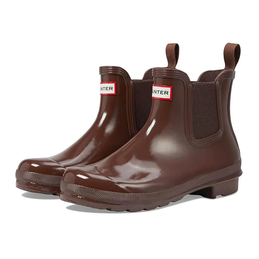 Hunter Original Glänzendes Gummi Chelsea-Stiefel für Damen