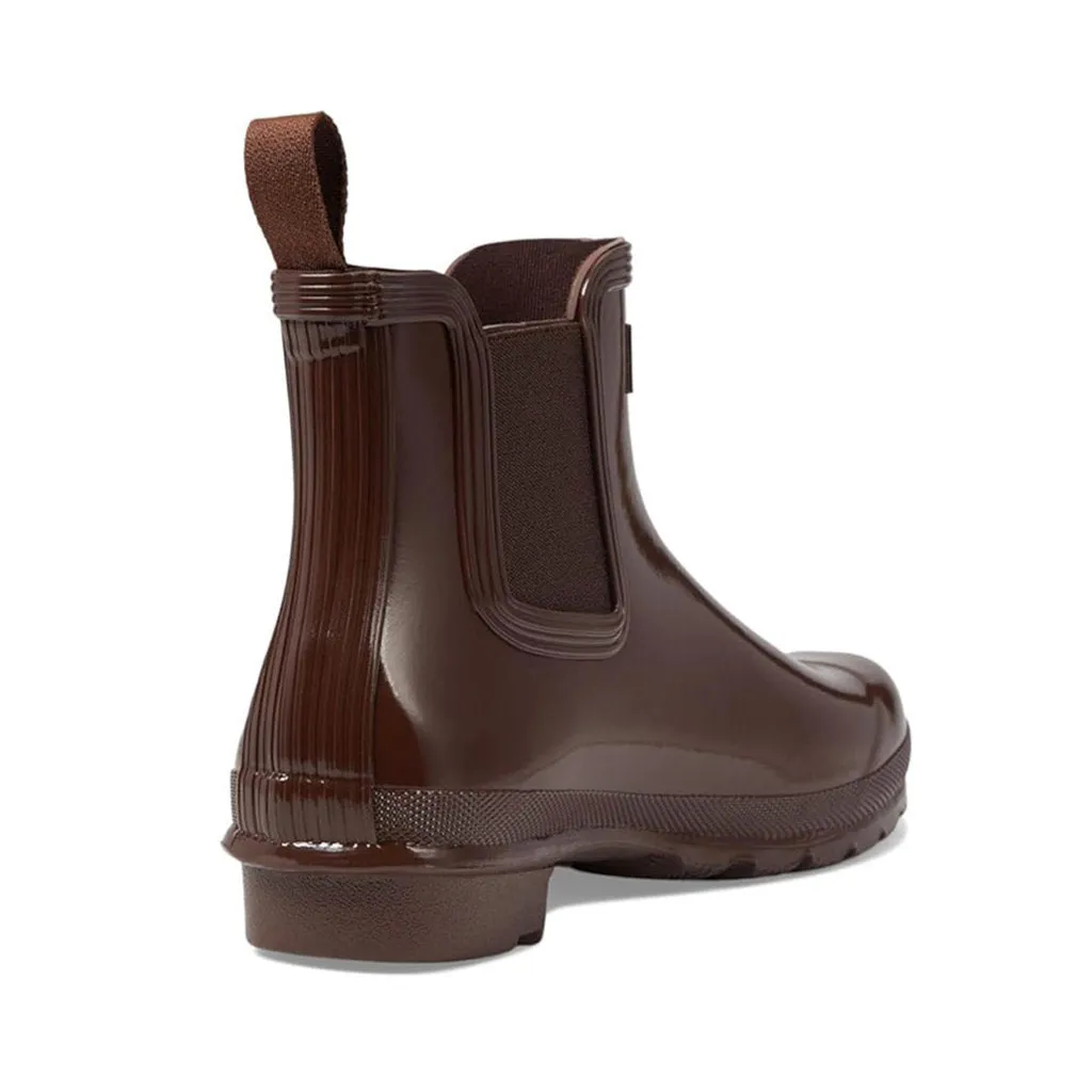 Hunter Original Glänzendes Gummi Chelsea-Stiefel für Damen