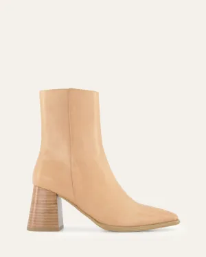 IGGY MID ANKLE STIEFEL IN NATURFARBENEM LEDER