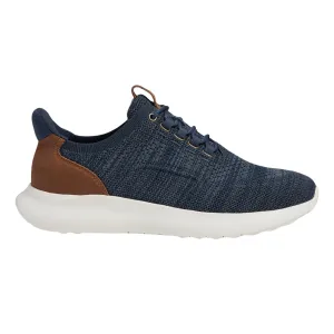 Johnston & Murphy Herren Amherst 2.0 Navy Meliertes Strick-Oxford