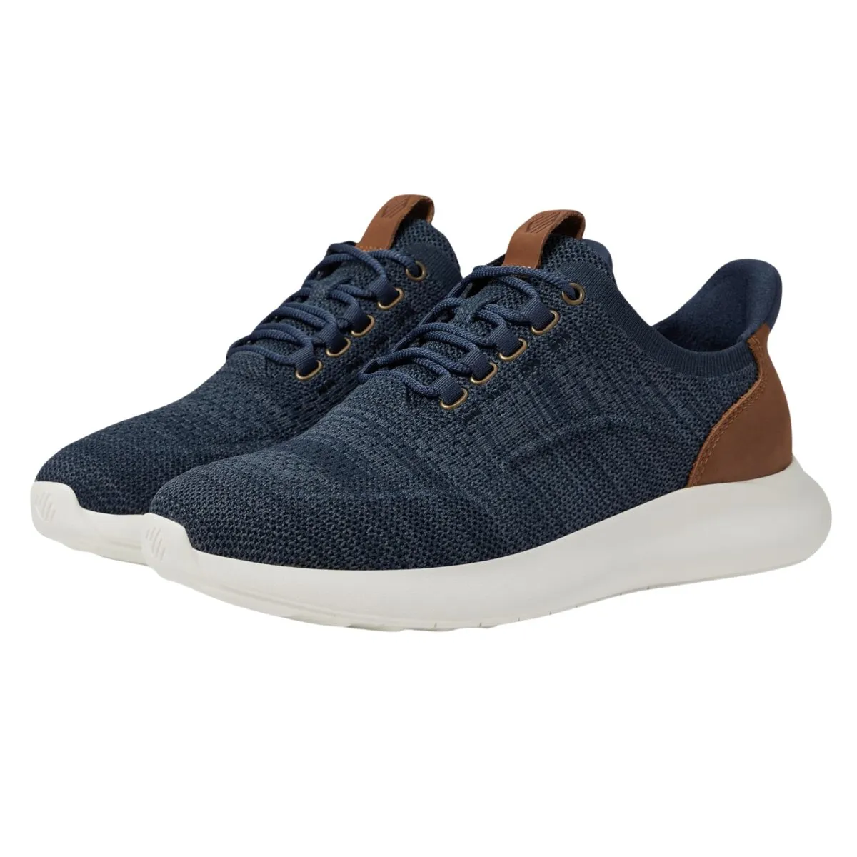 Johnston & Murphy Herren Amherst 2.0 Navy Meliertes Strick-Oxford