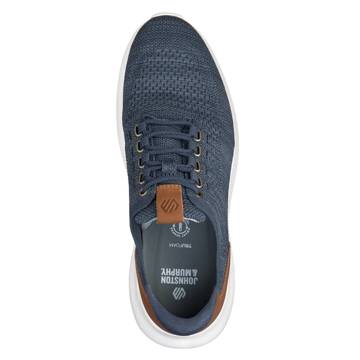 Johnston & Murphy Herren Amherst 2.0 Navy Meliertes Strick-Oxford