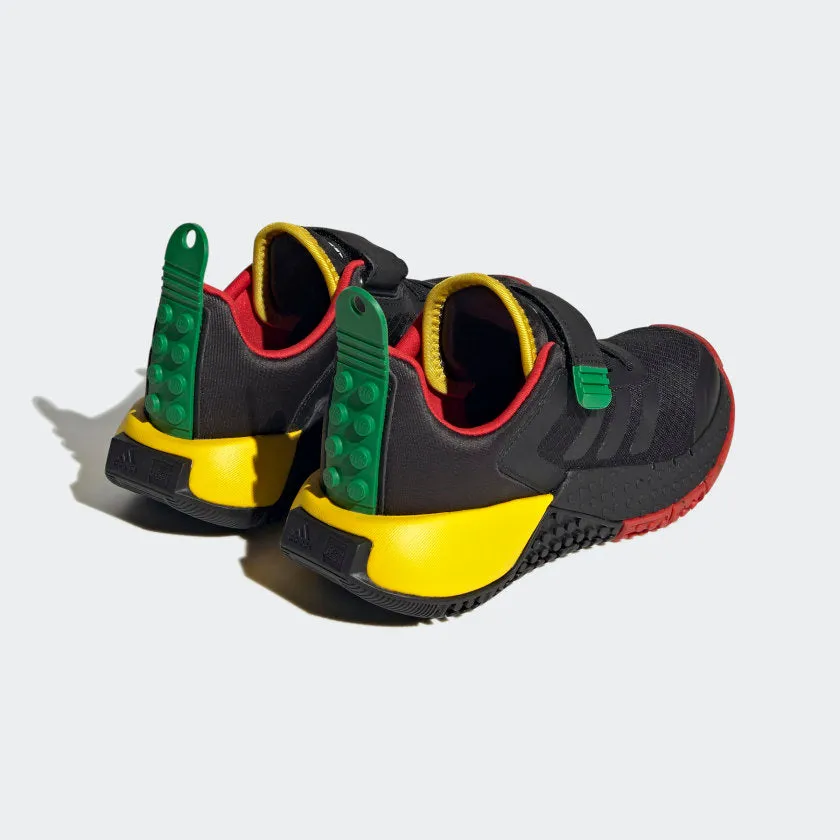 Kinder adidas DNA x LEGO Schuhe mit elastischen Schnürsenkeln und Riemchen Hey Dude Schuhe