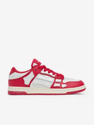 Kinder Leder Skel Top Low Turnschuhe in Rot