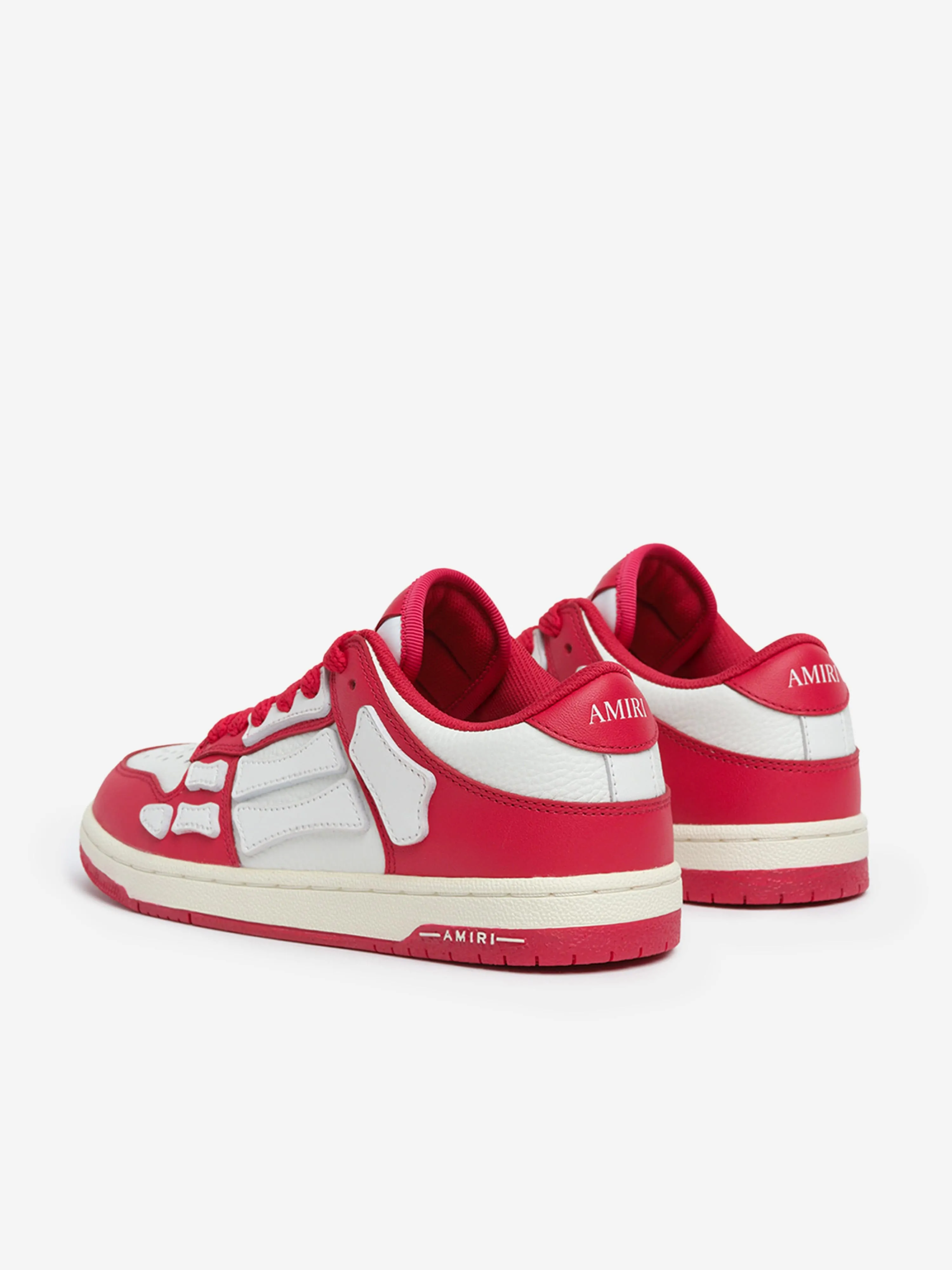 Kinder Leder Skel Top Low Turnschuhe in Rot