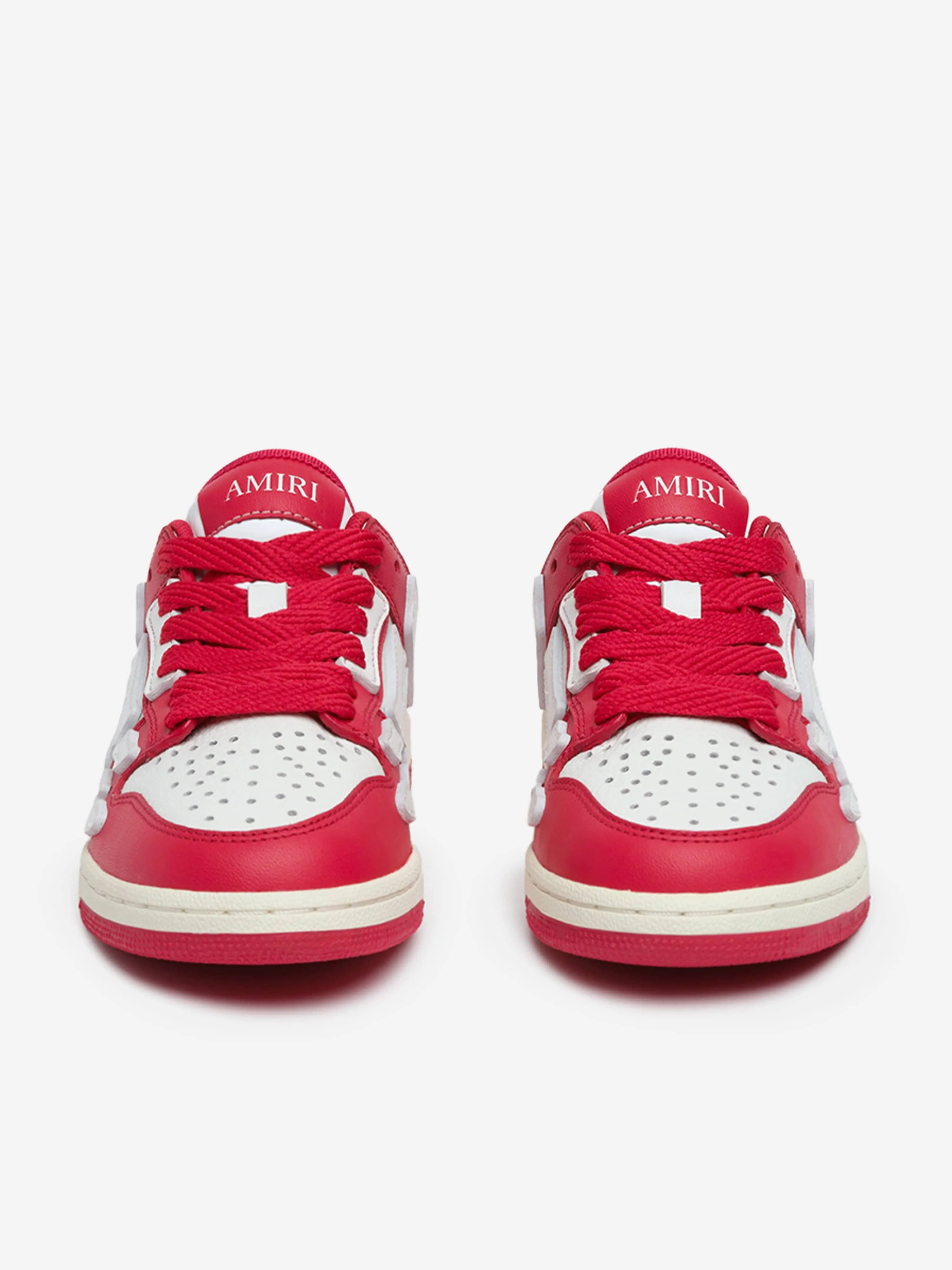Kinder Leder Skel Top Low Turnschuhe in Rot