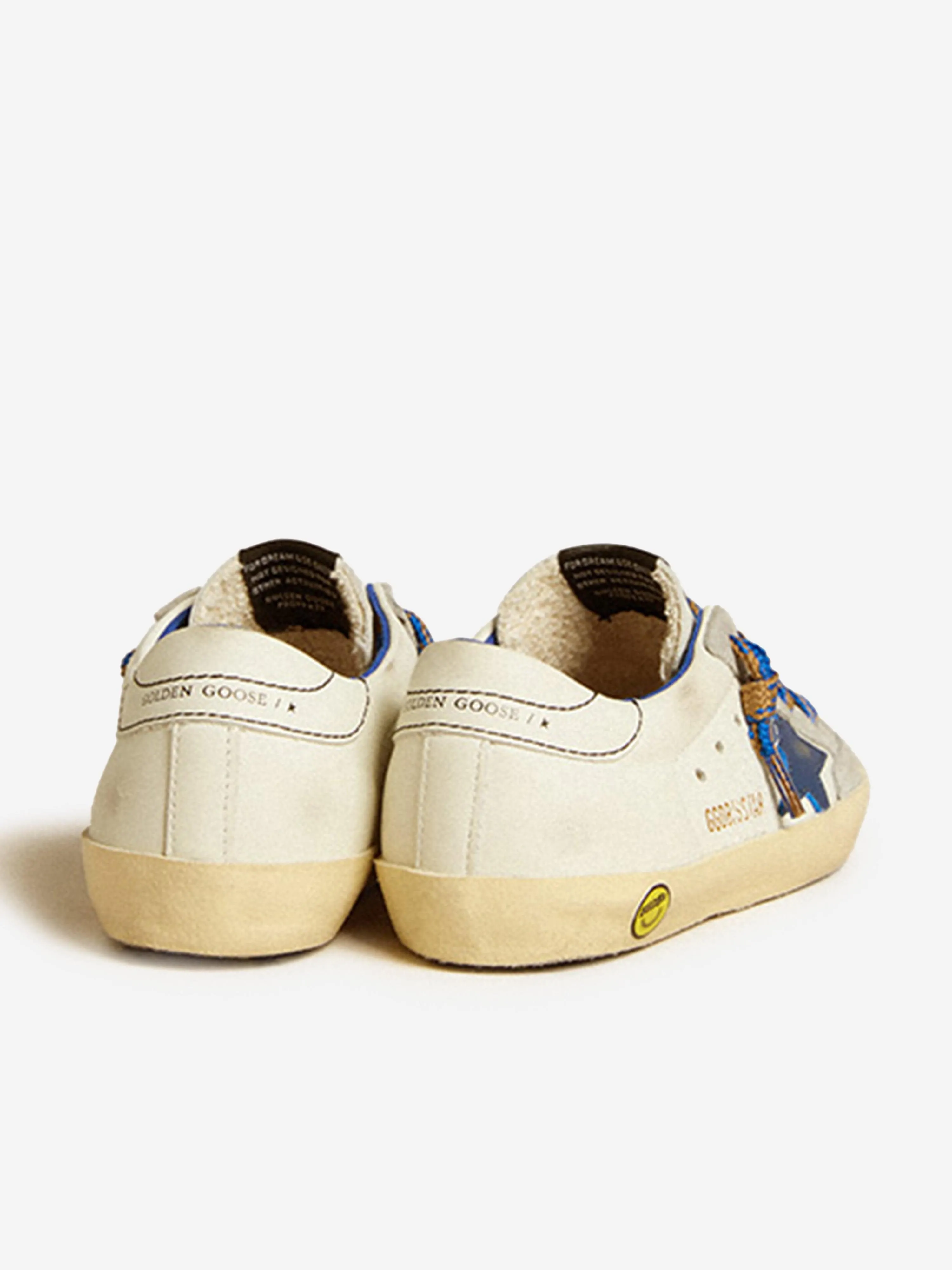 Kinder Leder Super-Star Penstar Classic Turnschuhe in Weiß
