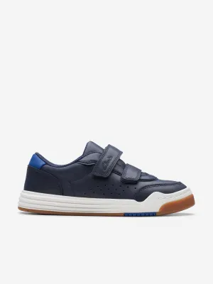 Kinder Leder Urban Solo Turnschuhe in Marineblau