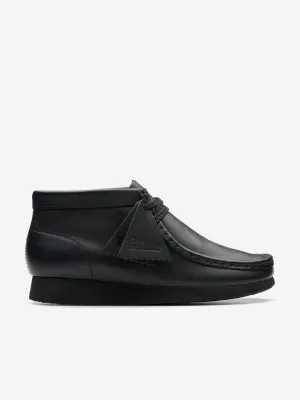 Kinder Wallabee Stiefel aus Leder in Schwarz