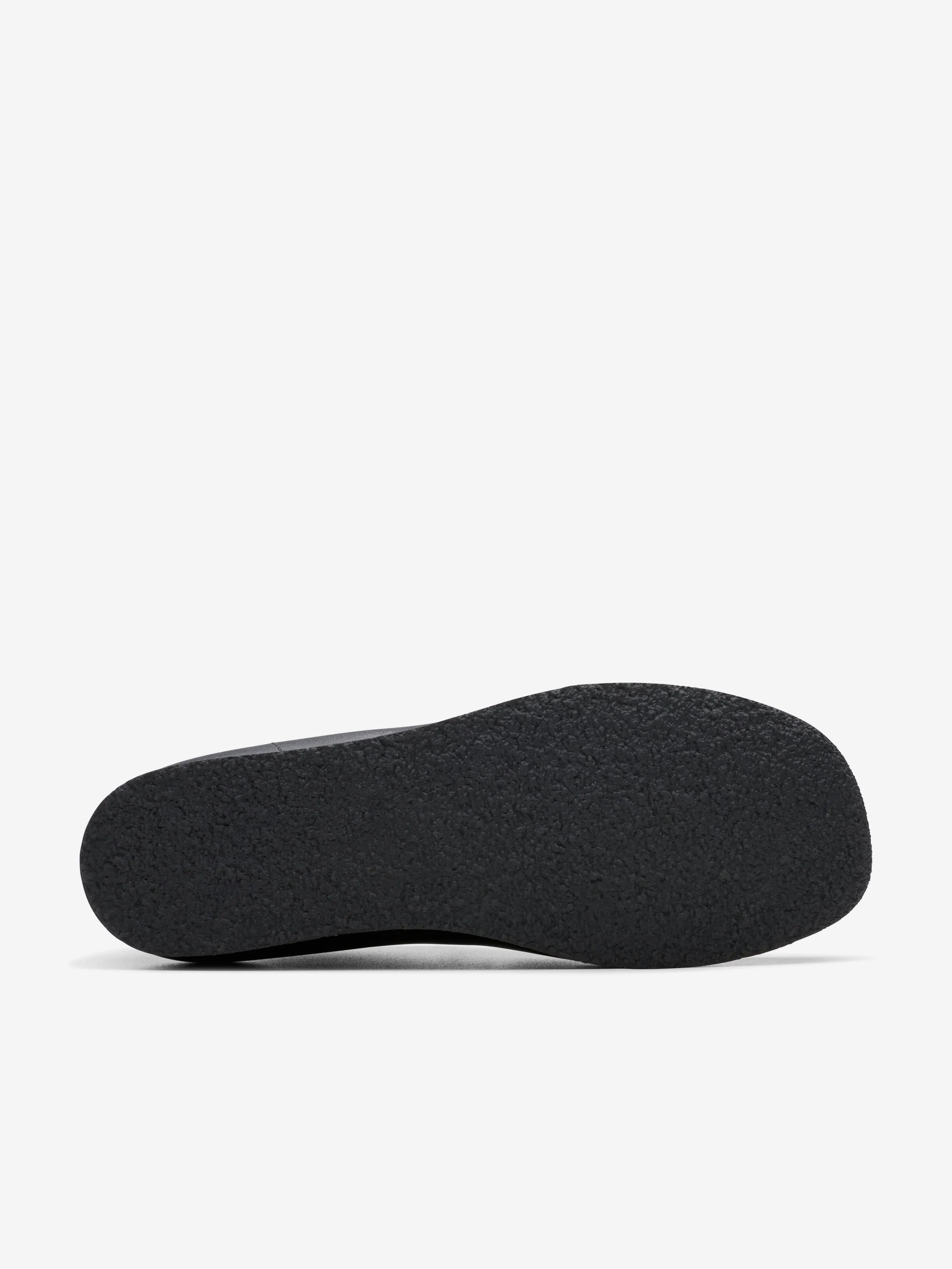Kinder Wallabee Stiefel aus Leder in Schwarz
