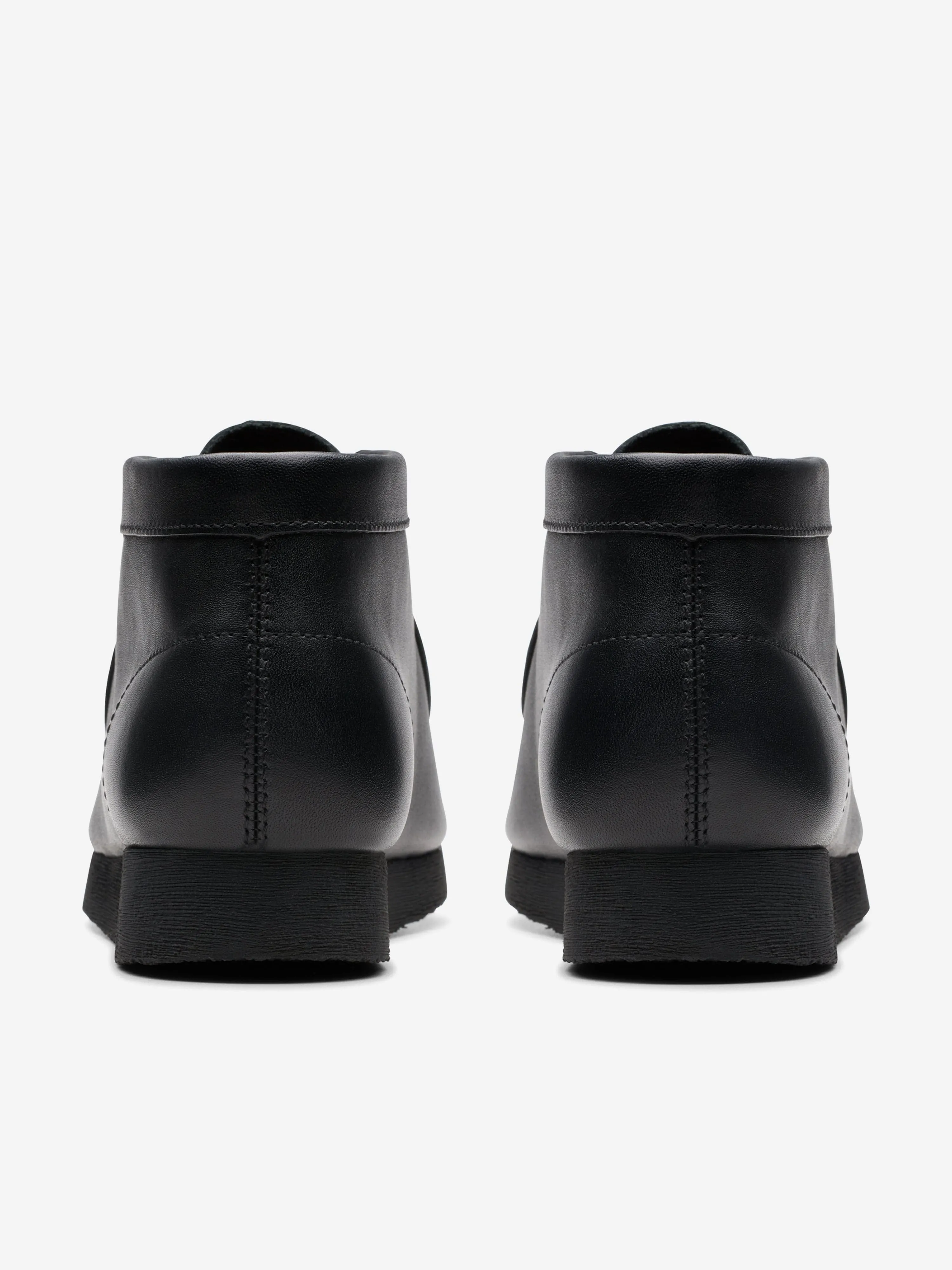 Kinder Wallabee Stiefel aus Leder in Schwarz