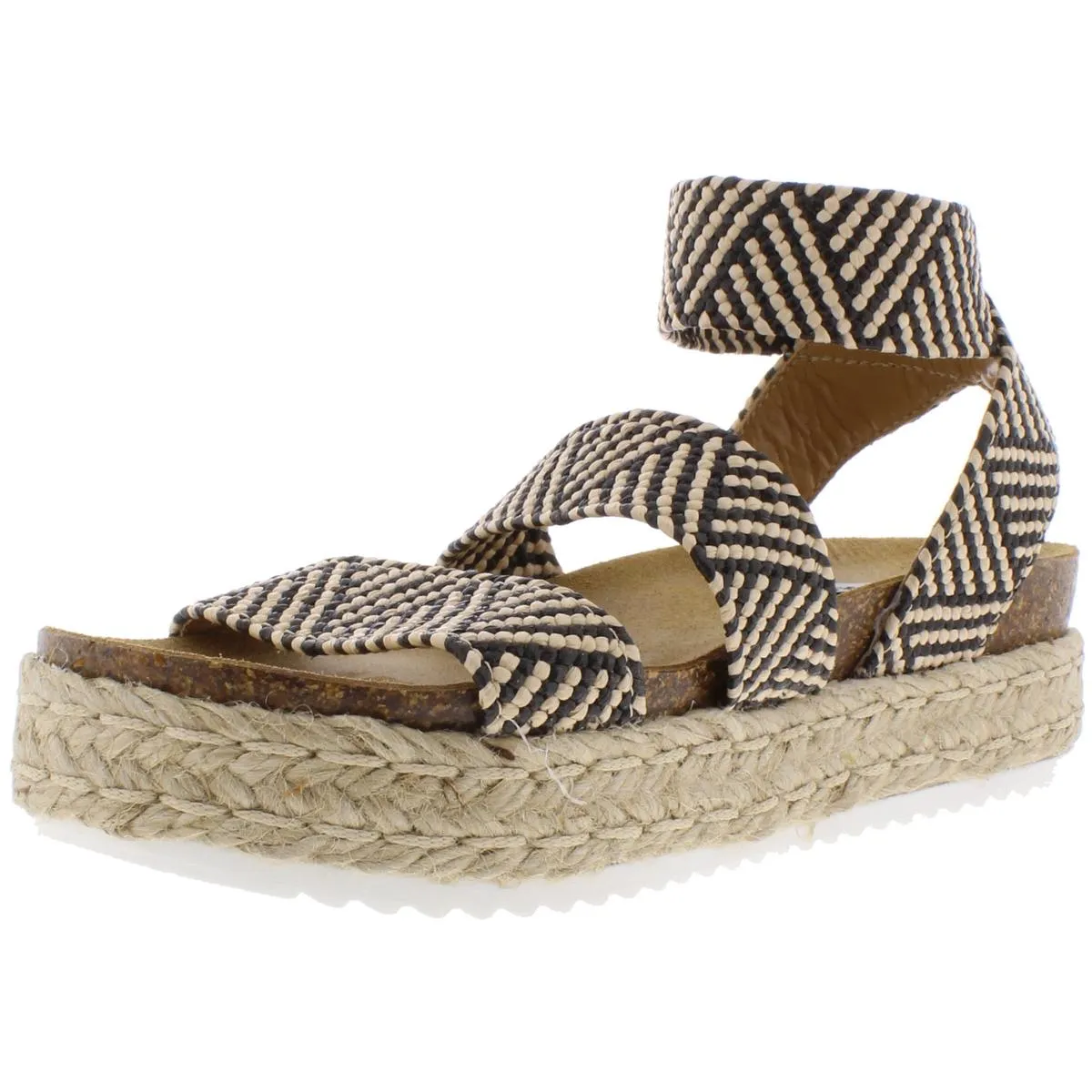 Kimmie Damen Flatform Espadrilles mit Knöchelriemen von ecco